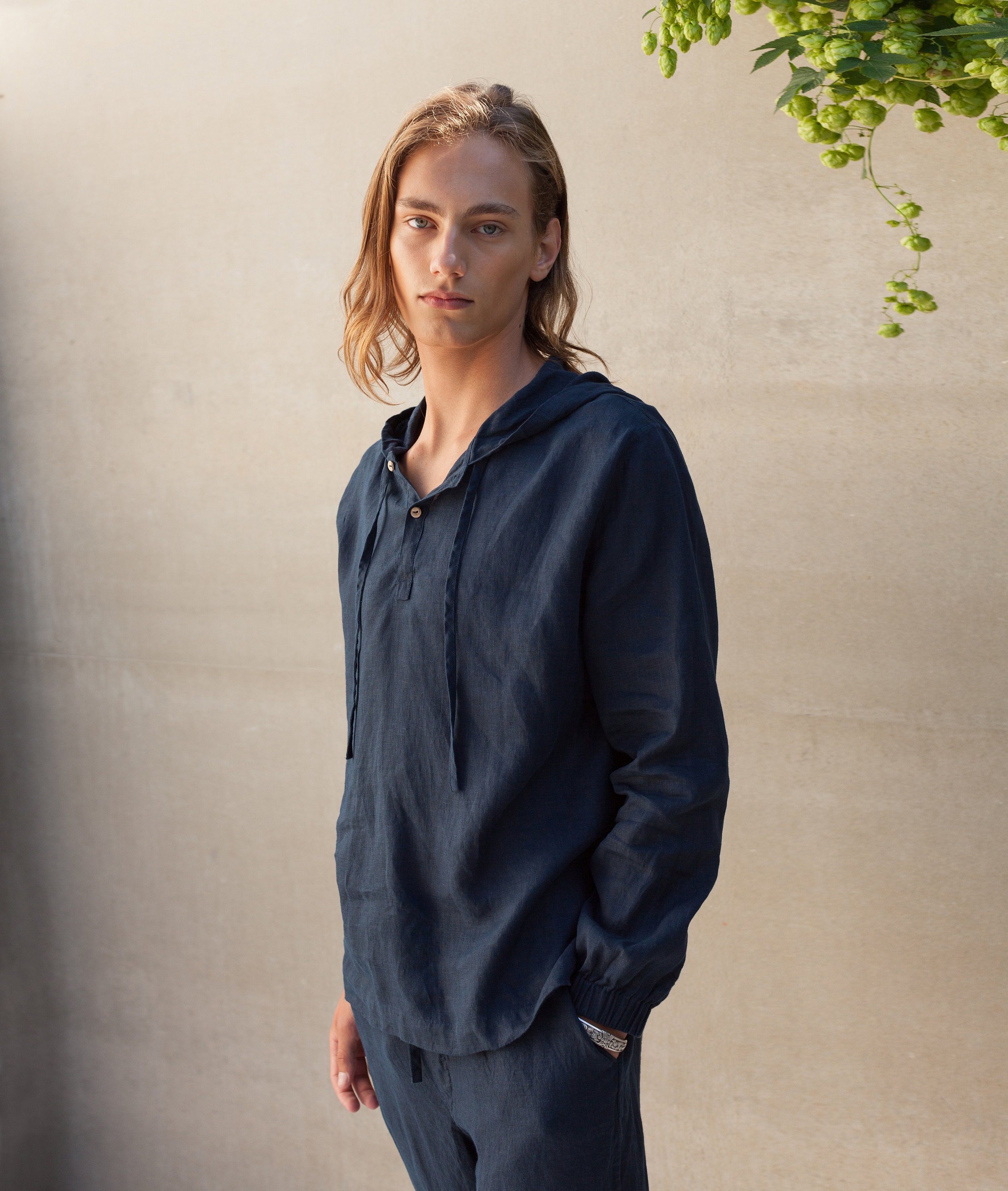 Men's Linen Hoodie HIBISCUS +30 COLORS - Etsy