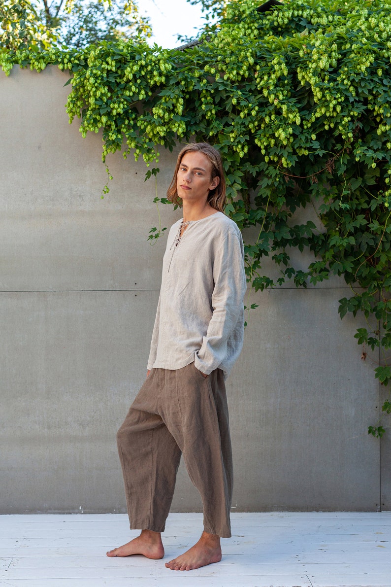 Womens 100% linen pants