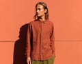 Men's Linen Shirt DINIZIA. Long Sleeve Linen Shirt with Buttons. Handmade Using French Seams Technique