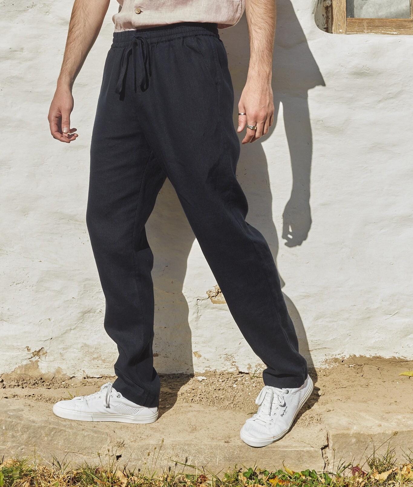 Linen Tapered-Fit Pants for Men BELLIS