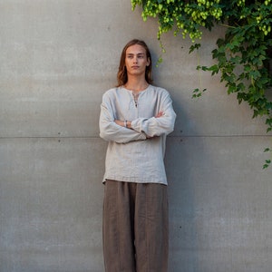 Mens Loose linen pants