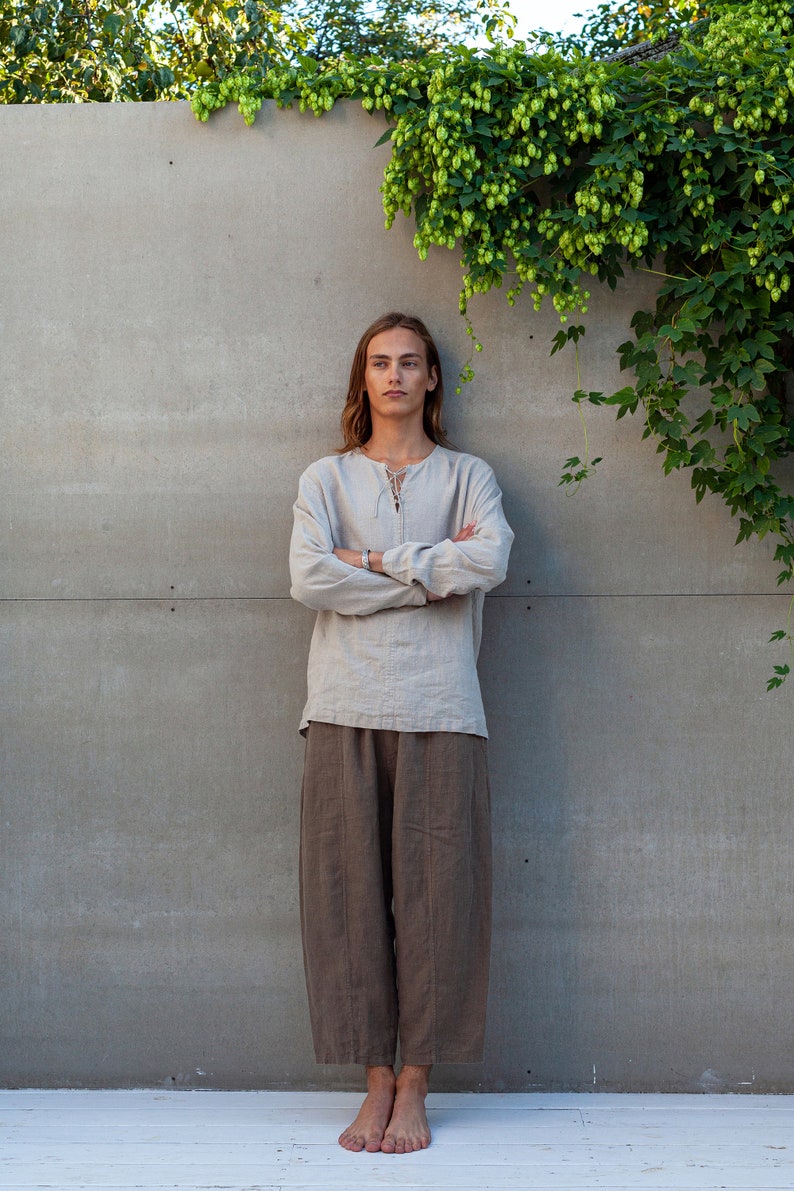 Mens Loose linen pants