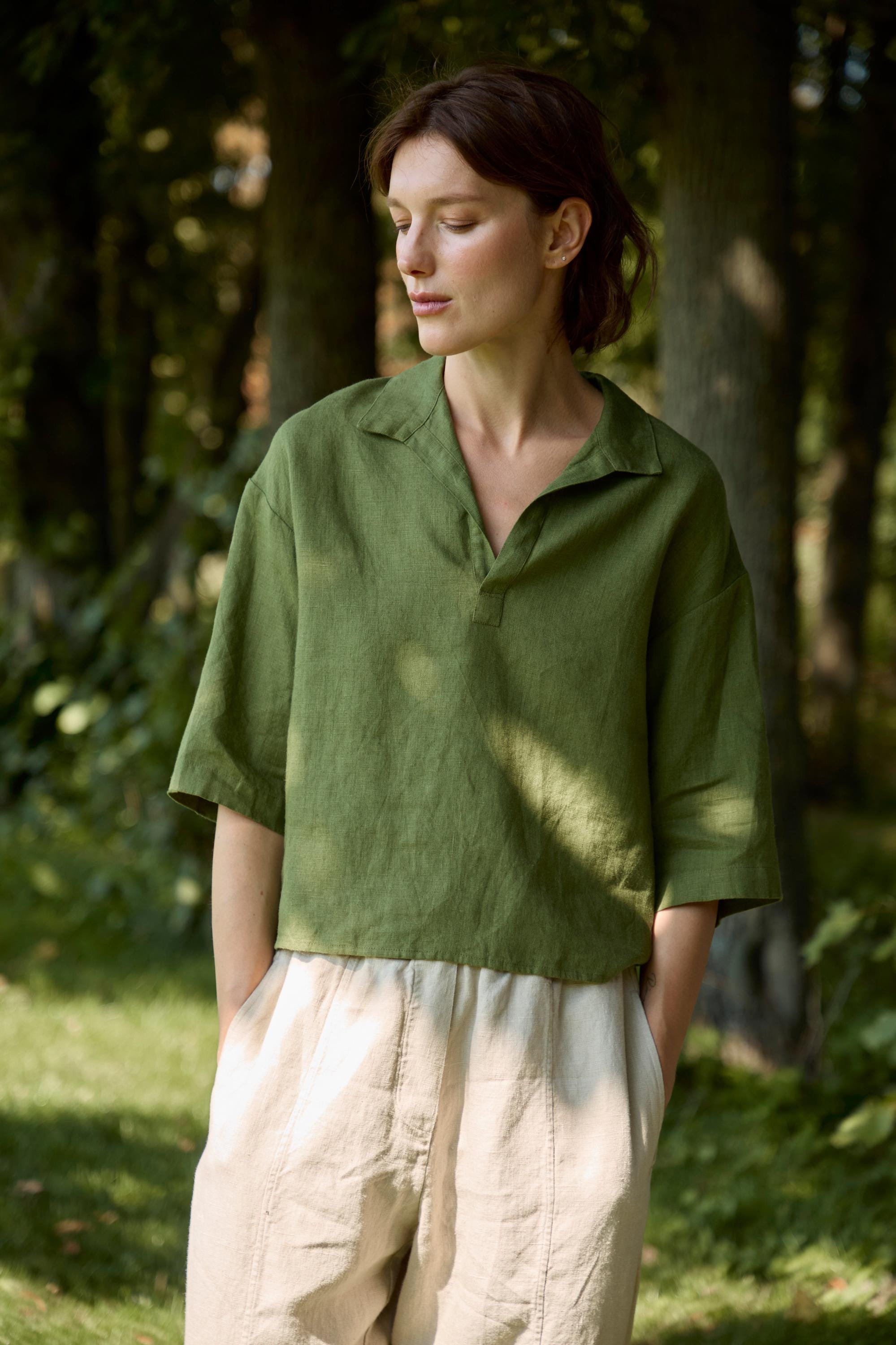 Women's Washed Linen Shirt YUCCA - Etsy