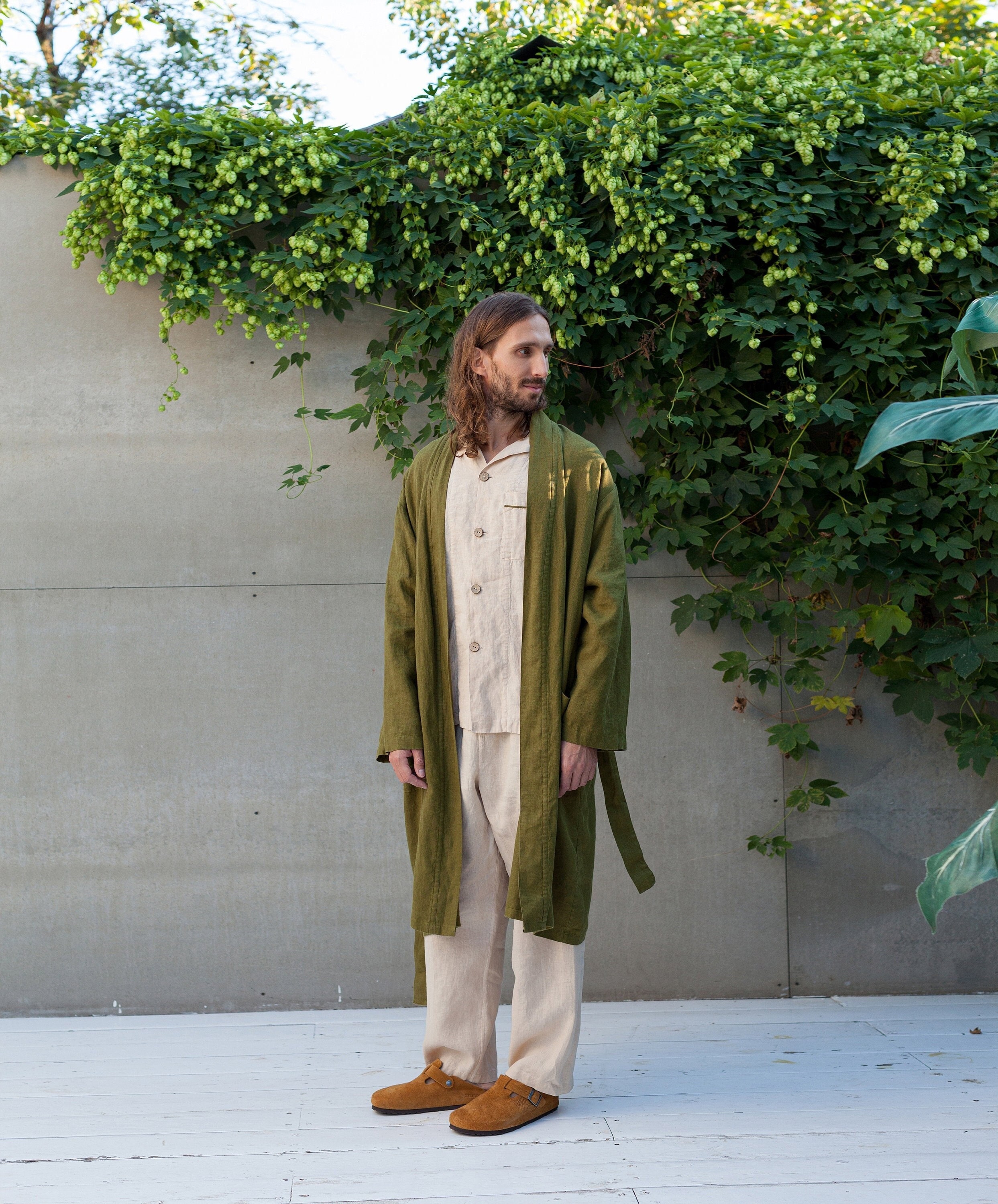 Linen Dressing Gown Mens - Etsy