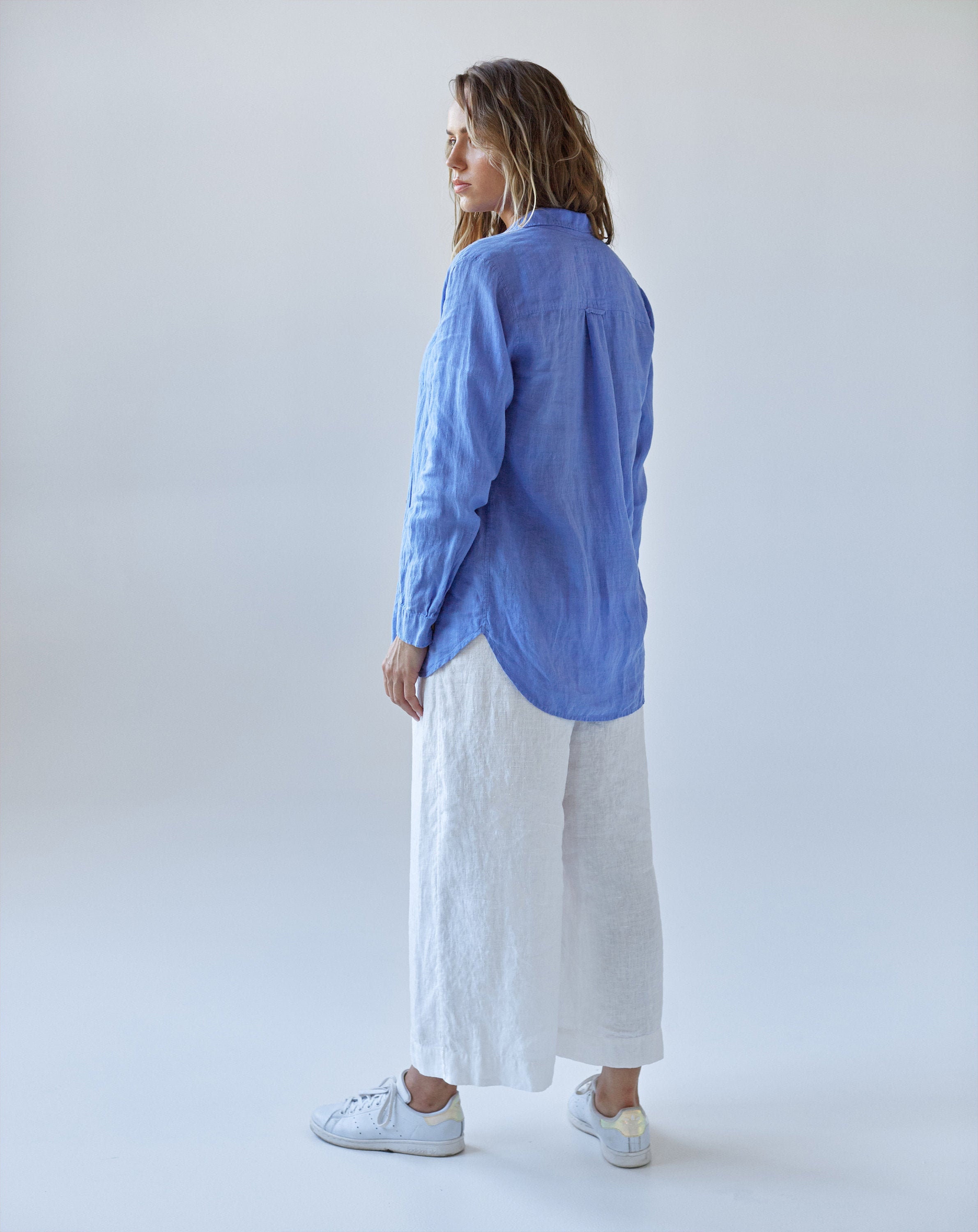 Women's Linen Button up Shirt HACKELIA 30 COLORS Etsy