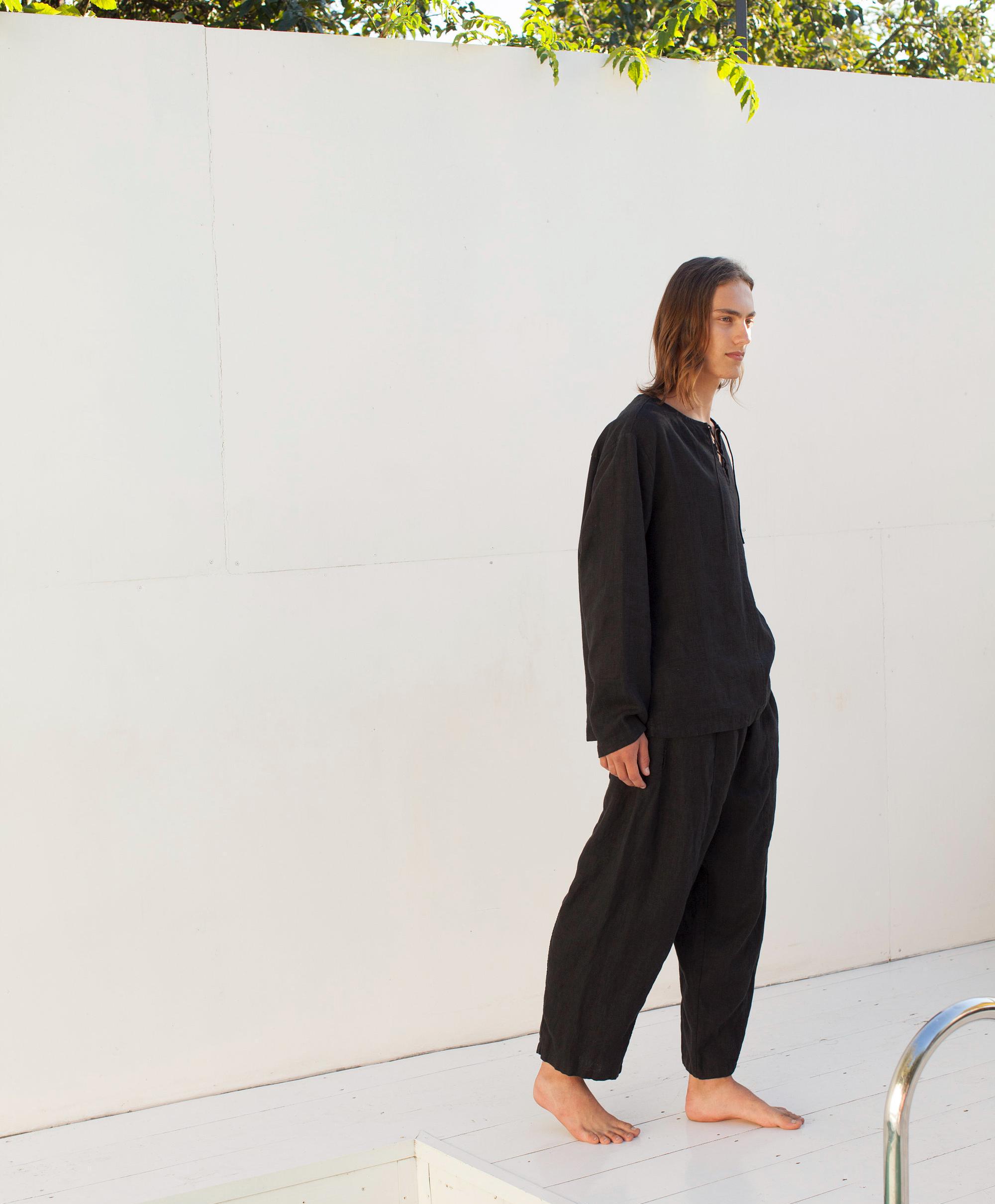 Men's Linen Pants COCOS - Baggy Pants - Drawstring Trousers