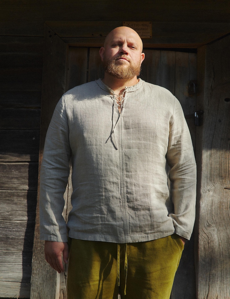Plus Size Men's Linen Shirt