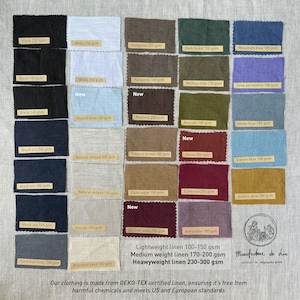 Linen fabric samples / Manufacture de Lin / 100% Linen