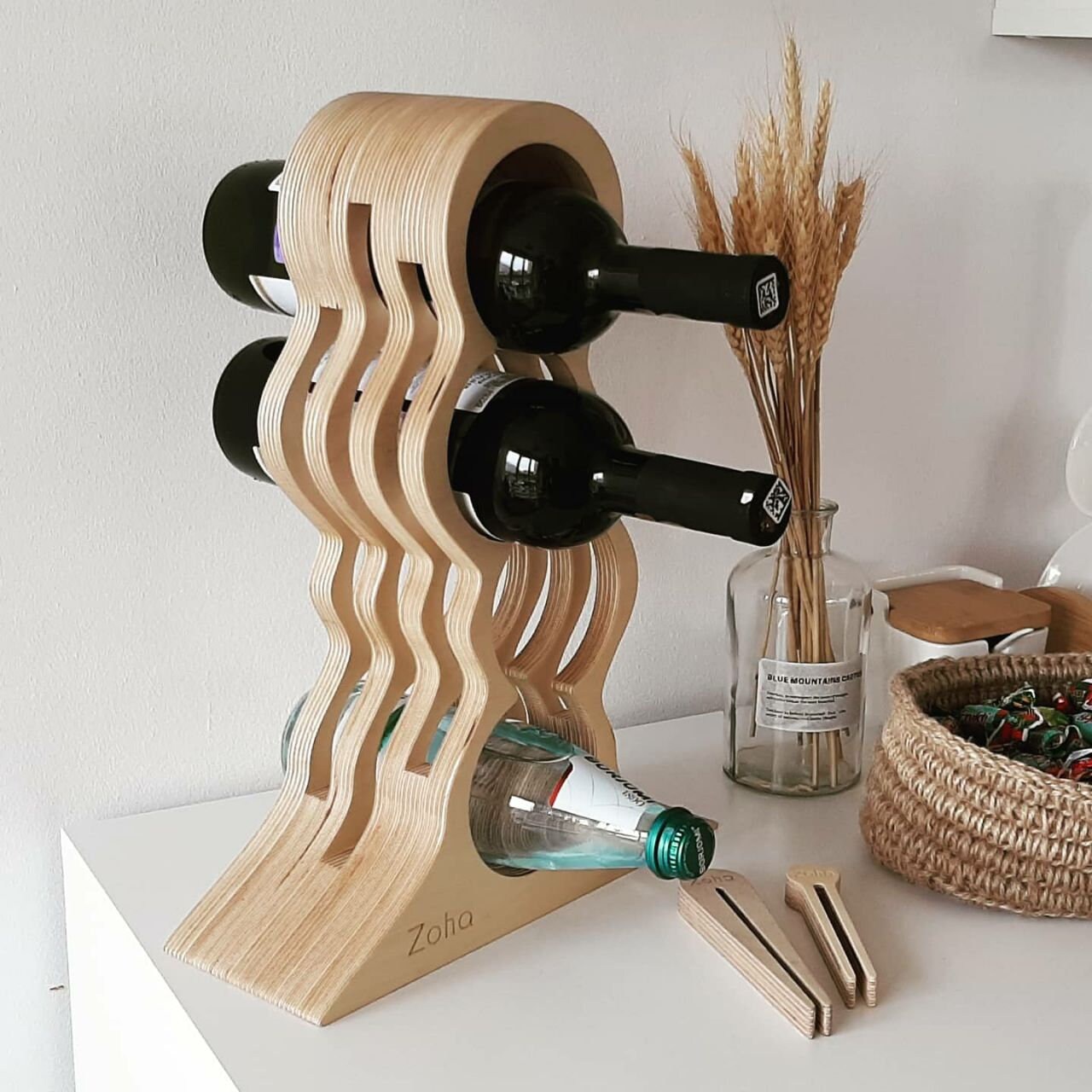 Wine rack 3 bottle Etsy