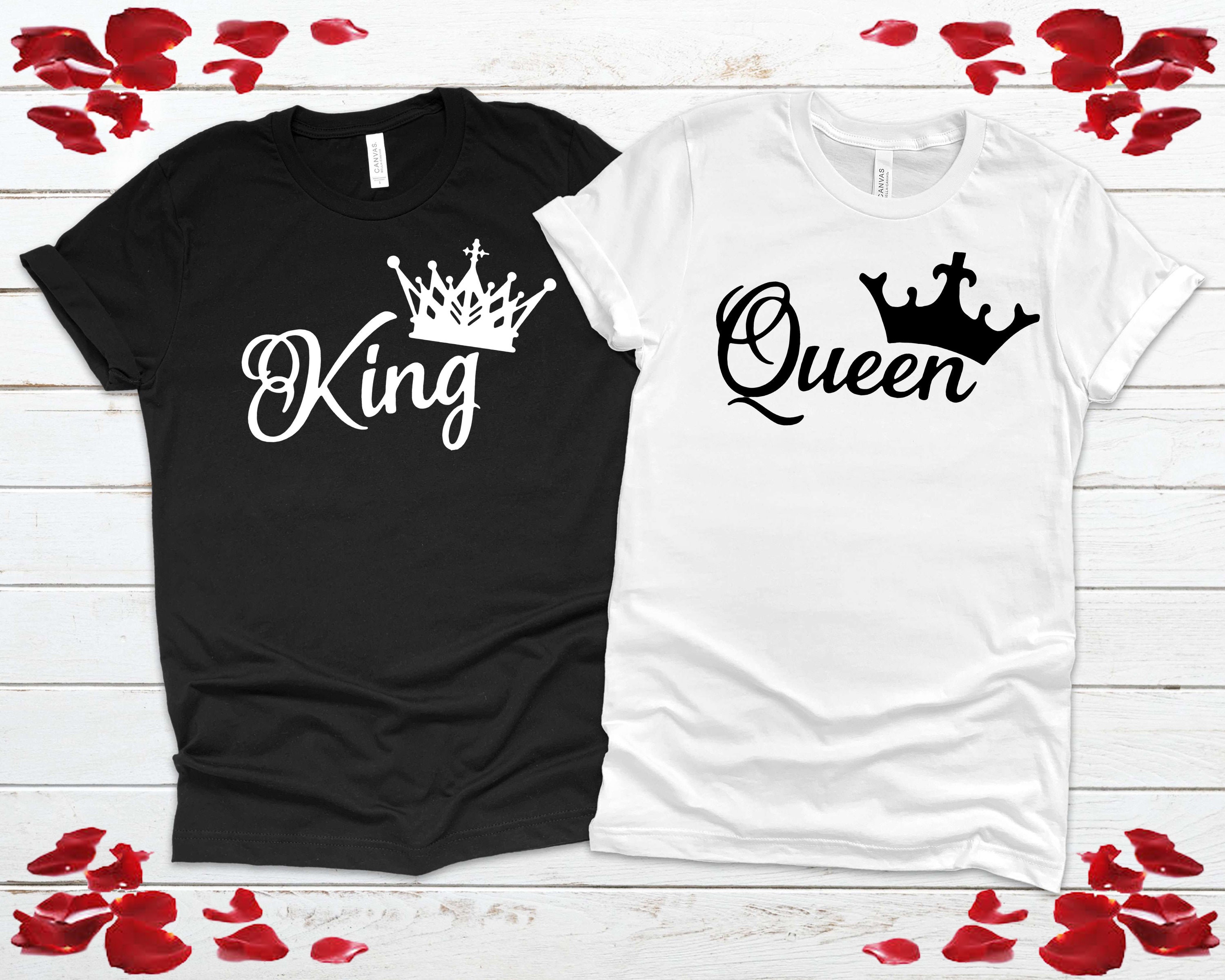 King and Queen T Shirts Her King His Queen T Shirts Husband Etsy UK