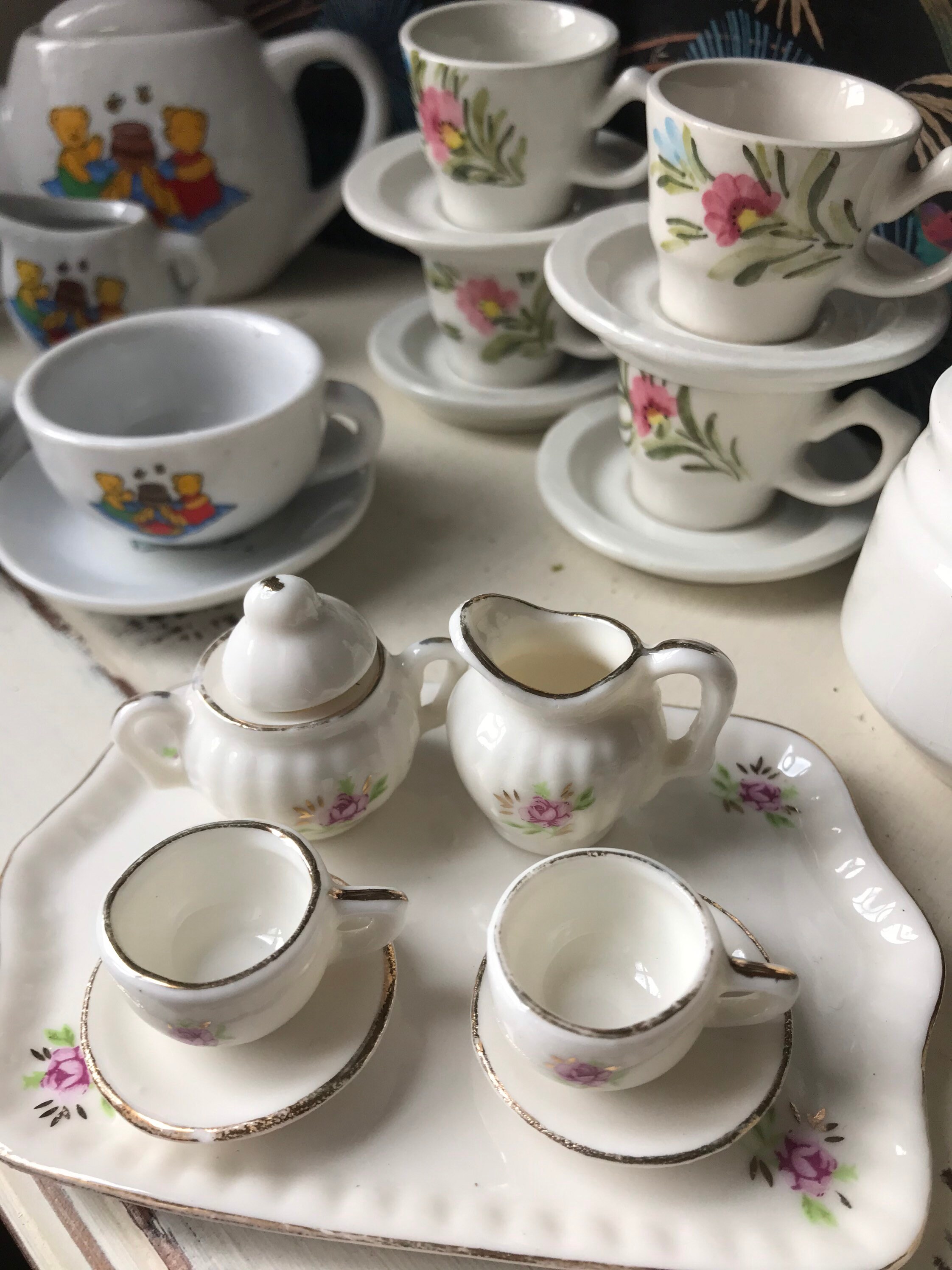 Vintage dolls china teasets. Job lot as seen Etsy