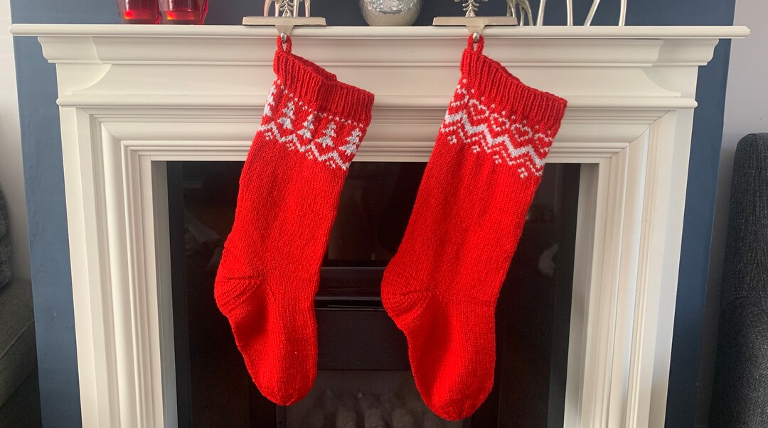 Christmas Stocking Knitting Pattern PDF Beginner Friendly Etsy