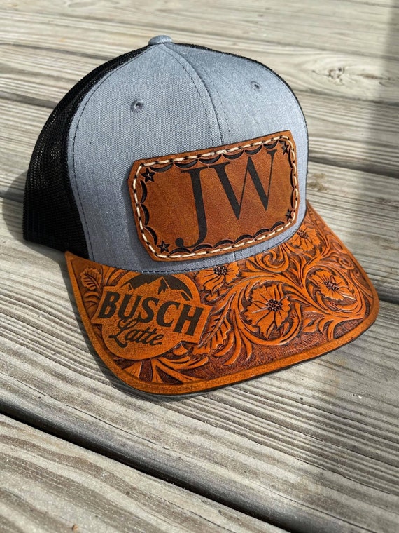 Custom Leather Patch and Bill Hat 