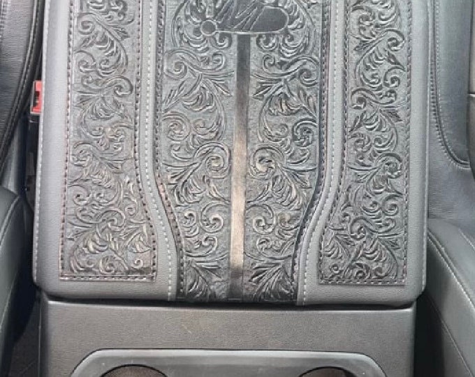 Leather Console Cover, Custom Made Console Cover, Truck Console Cover