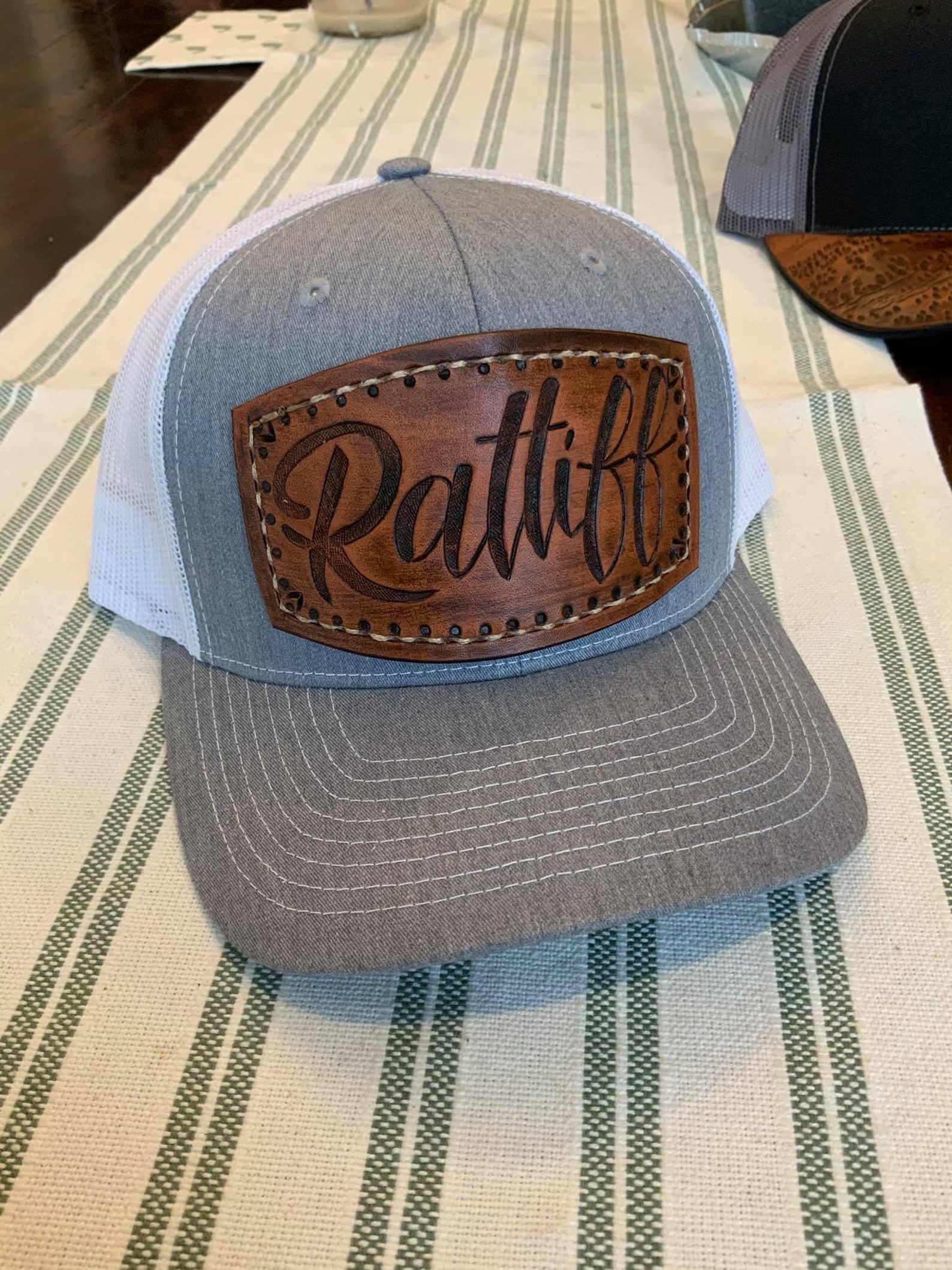 Custom hats Hand tooled patch Leather patch hats Etsy