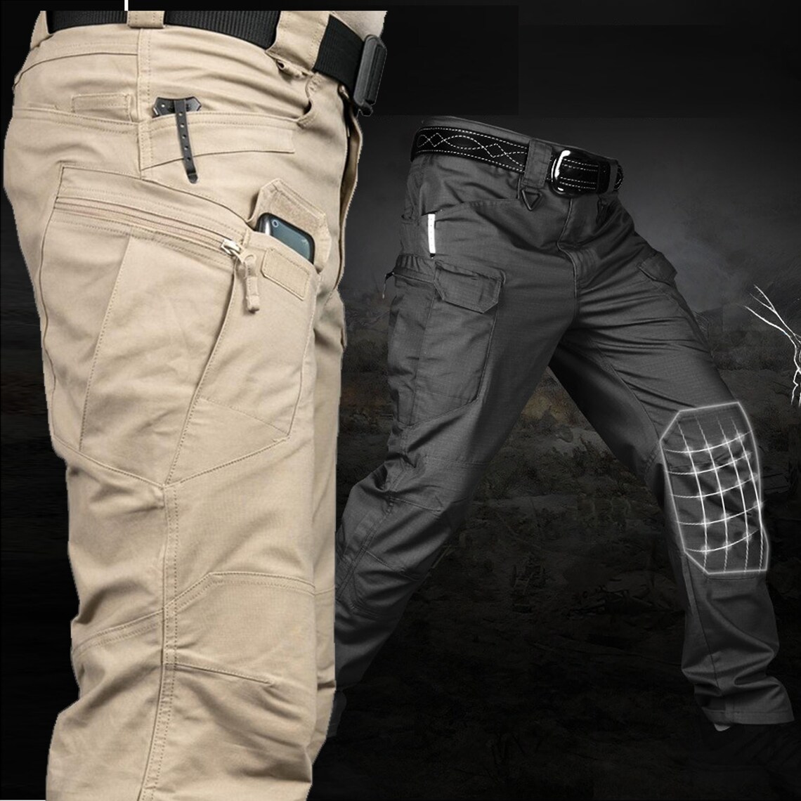 Mens Tactical Pants CVC Combat Trousers With Knee Protection - Etsy