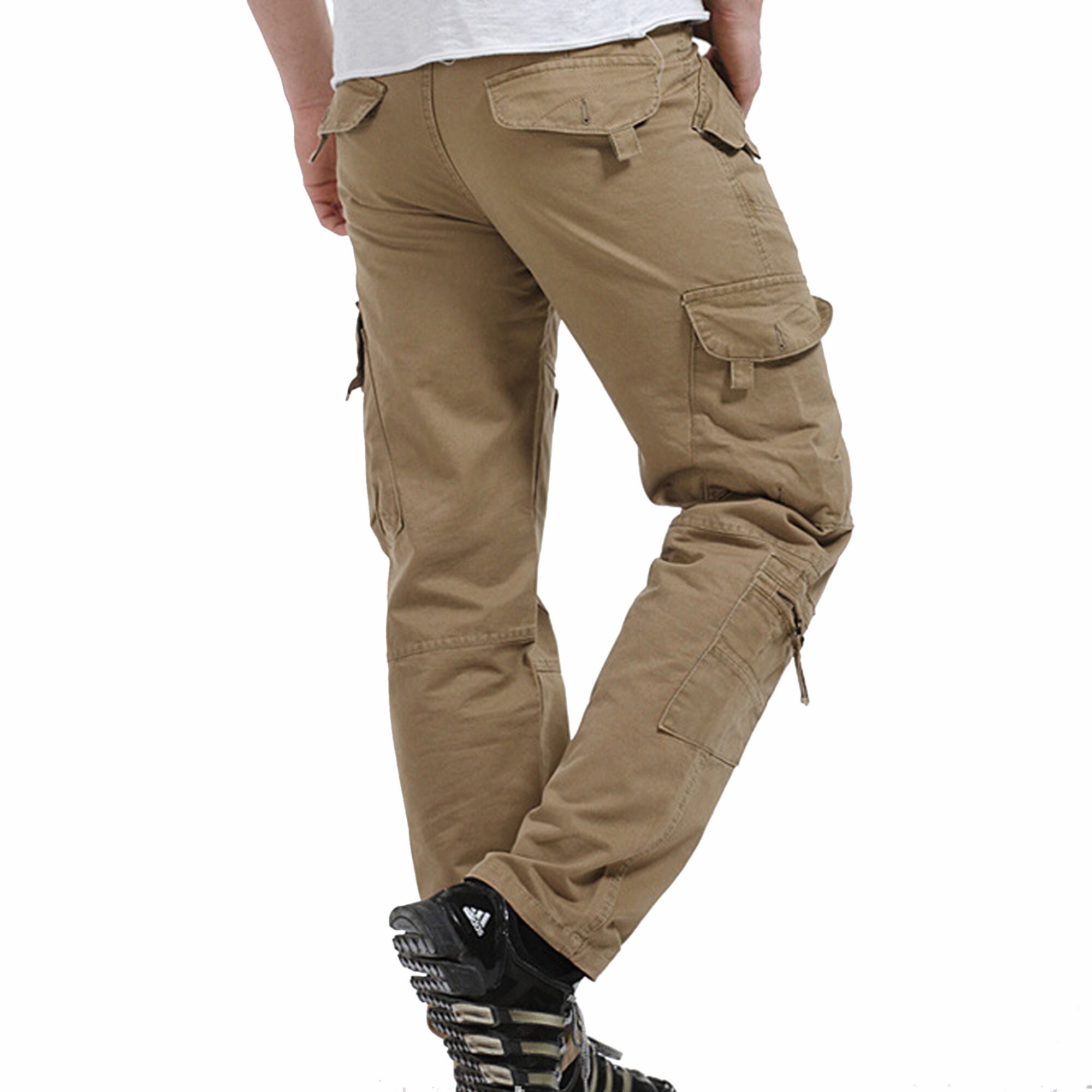 Men Trousers Cotton Cargo Work Pants Casual Design With Multi Pockets Etsy