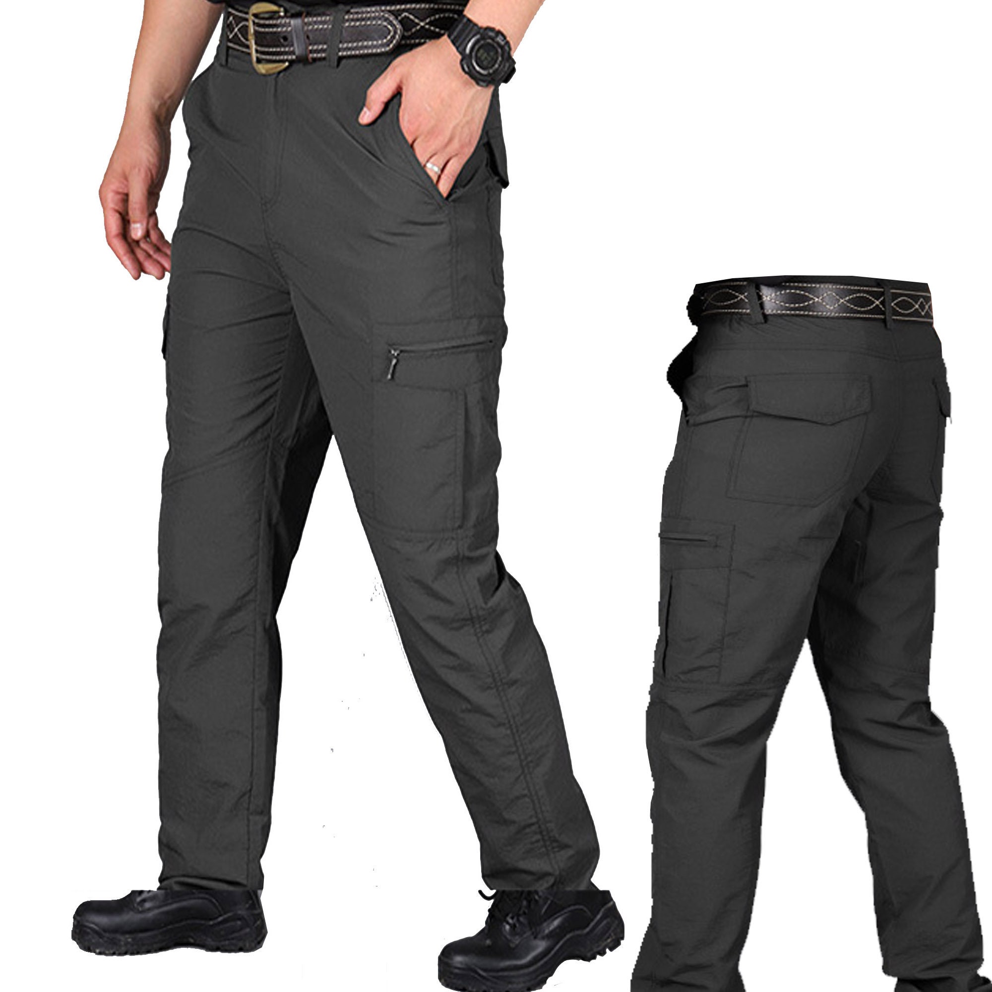 Quick Dry Trousers Water Proof Mens Cargo Pants Performance - Etsy