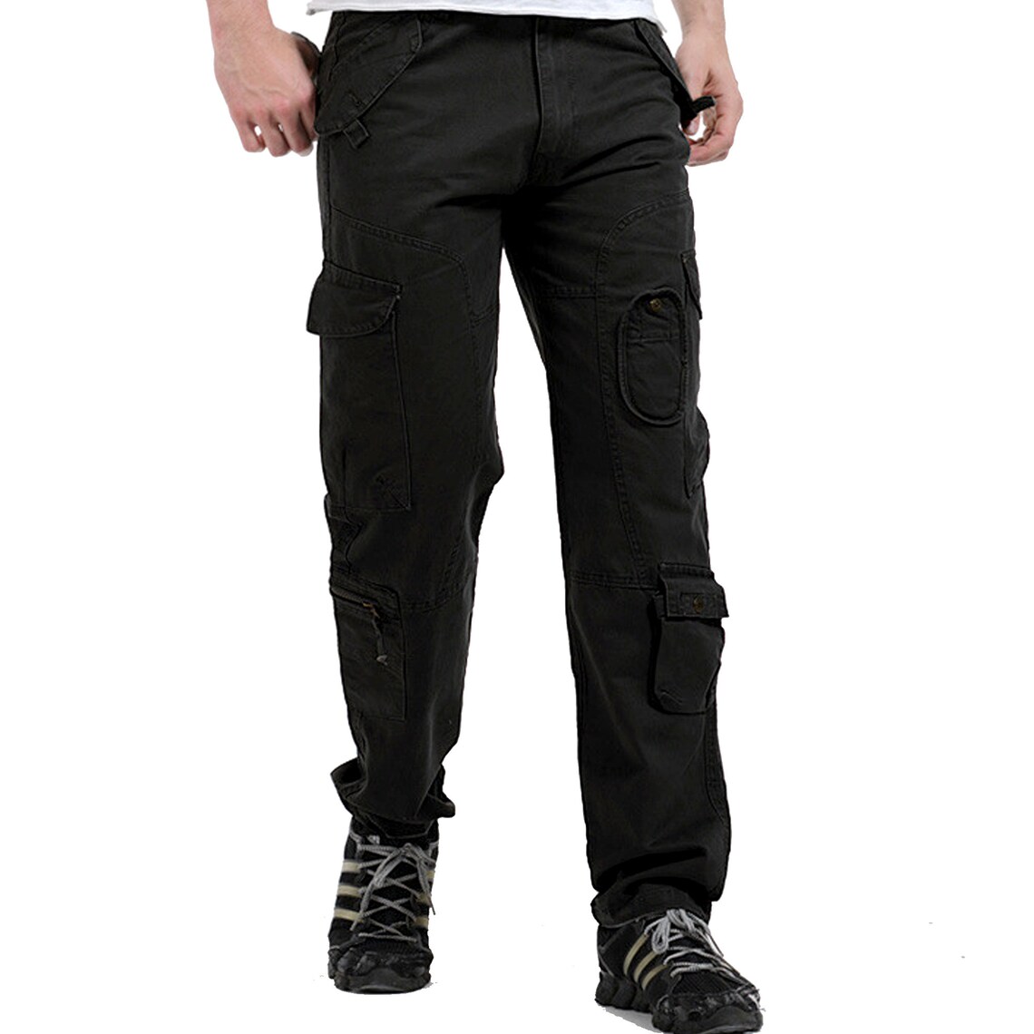 Men Trousers Cotton Cargo Work Pants Casual Design with Multi Etsy