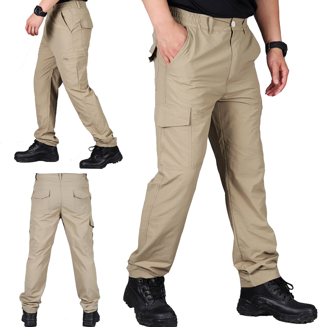 Quick Dry Trousers Water Proof Mens Cargo Pants Performance - Etsy