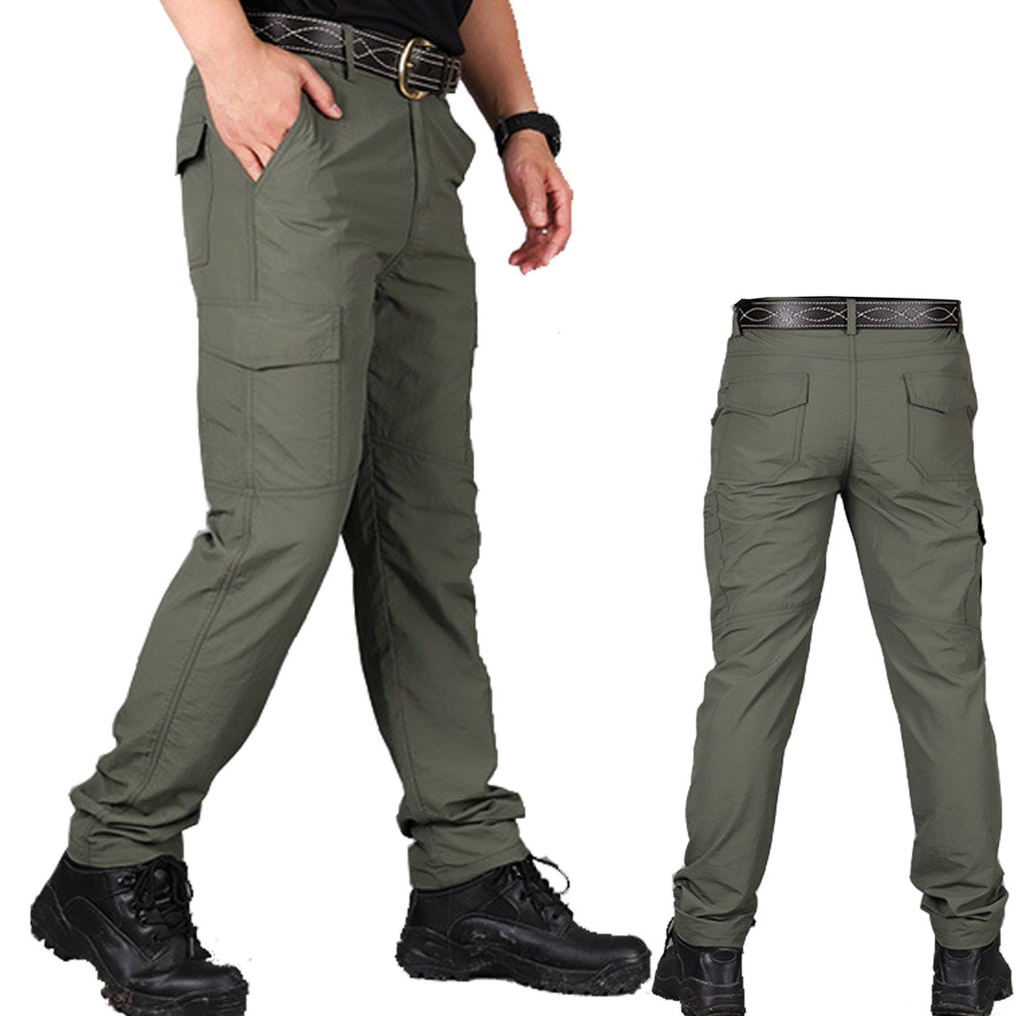 Quick Dry Trousers Water Proof Mens Cargo Pants Performance - Etsy