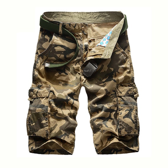 Melodieus verdrietig Toneelschrijver Camouflage korte broek Cargo shorts voor heren Twill katoenen - Etsy België