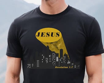 Jesus Signal Revelation 1:7 shirt, Come Lord Jesus, the World Needs a Savior Christian Prayer shirt, Return of Christ
