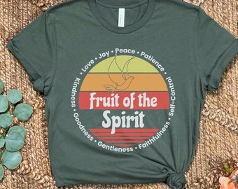 Fruit of the Spirit Shirt: Vintage Sunset Dove Design
