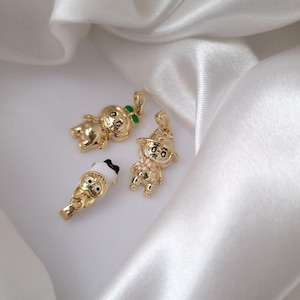 Labubu Gold Plated Charm: Kawaii Cartoon Jewelry Gift