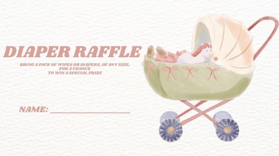 Digital - Baby Shower - Diaper Raffle Tickets - Etsy