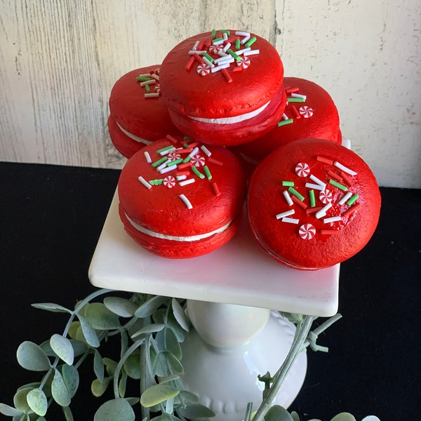 Christmas Macaroons, Tier Trays, Food Props, Fake Bakes, Decorations, Holiday