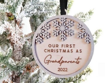 First Christmas As Grandparents Christmas Ornament / 3d Ornament/ Keepsake / Grandparents Gift