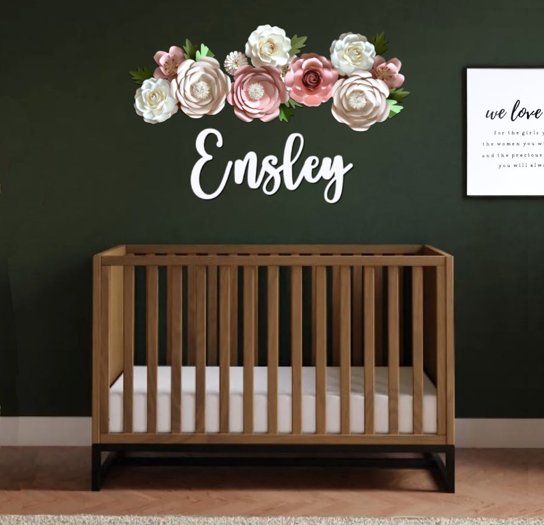 Nursery Laser Cutout Name Sign Custom Baby Name Sign Nursery Wall Decor ...