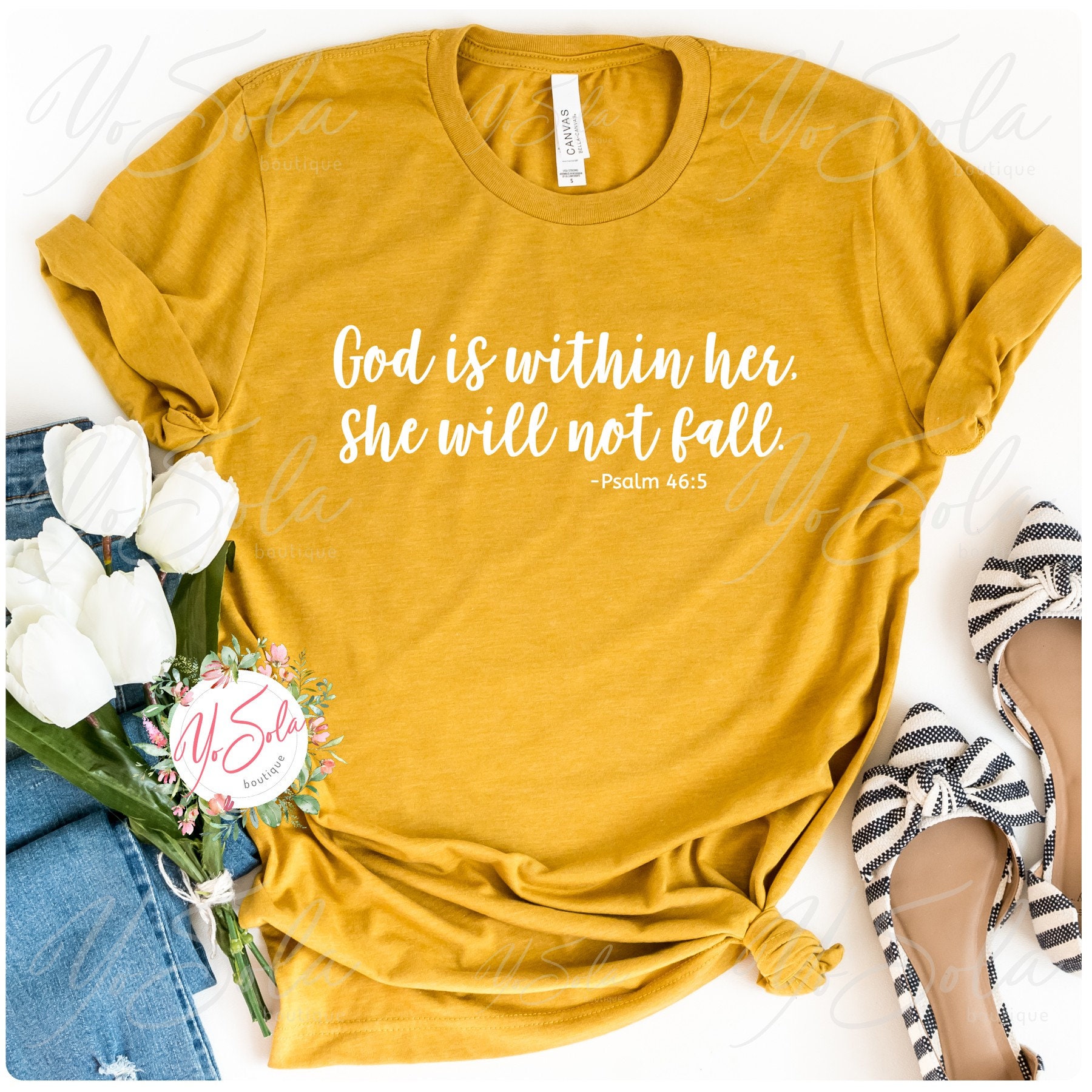 God is with her Proverbs 31:25 Inspirational Tee Proverbs 31 | Etsy