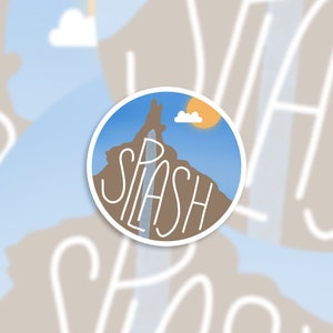 Splash Mountain Inspired Die Cut Sticker