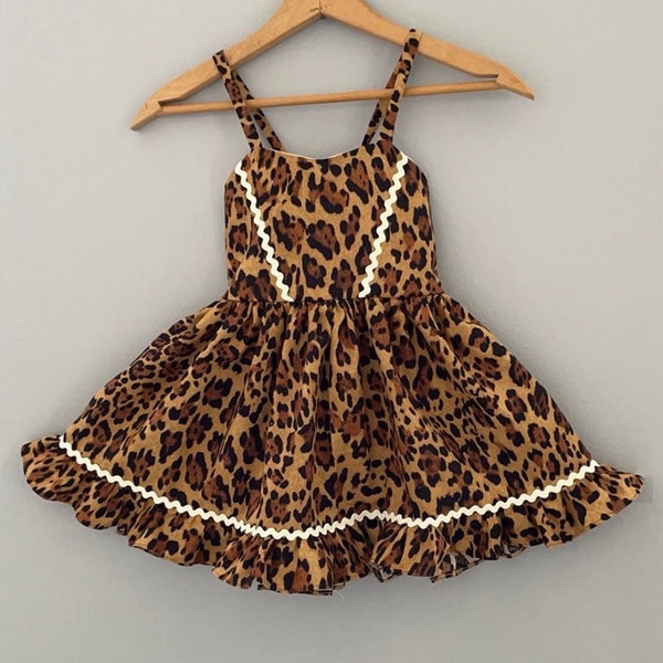 Cheetah Print Dress for Girls Etsy