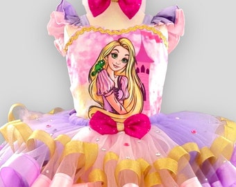 Rapunzel Birthday Dress Princess Long Hair Tangle Dress