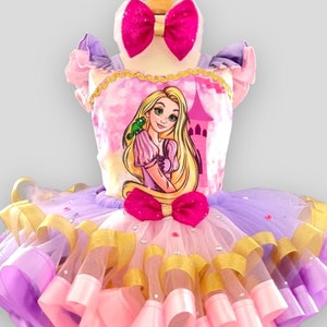 Rapunzel Birthday Dress, Princess Long Hair, Tangle Dress, Rapunzel Tutu Dress, Girls Birthday Party Outfit