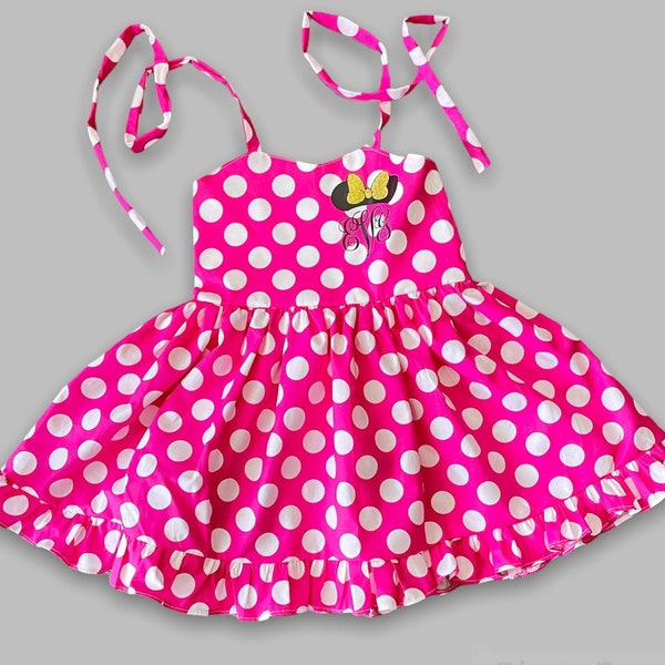 Pink Minnie Girl Dress, Toddler Disney Dress