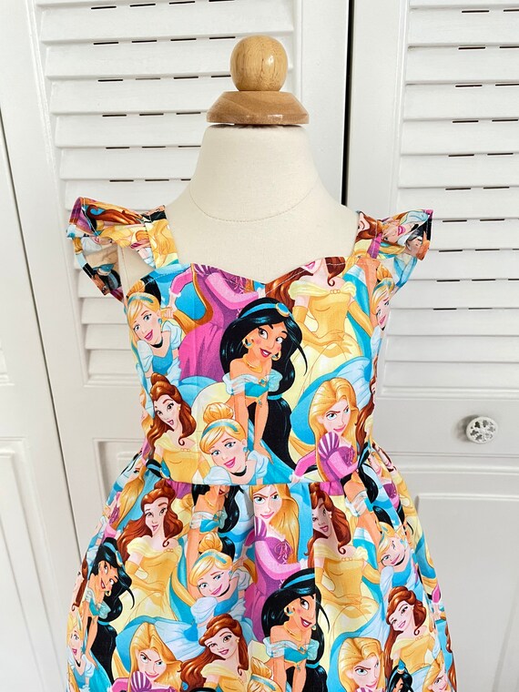 Toddler Girls Disney Princess Dress Birthday Party Dress Etsy