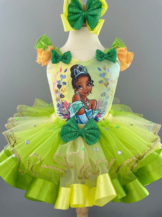 Princess Tiana Dress Princess and the Frog Costume Princess Tiana Tutu  Dress 