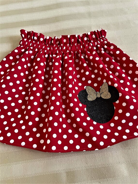 Red polka dot skirt minnie mouse sale