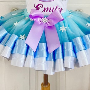 Frozen Tutu for Girl Birthday Toldder Snowflake Skirt Elsa Baby Party Princess Disney
