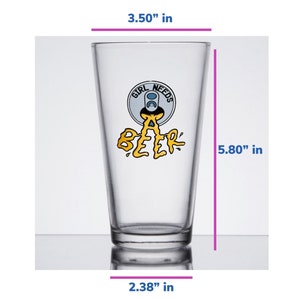 Pint Glass, Girl Needs a Beer, Craft Beer Glass, Gift for Her, Beer Glass, Birthday Gift, Best Friend Gift, Peronalized Gift, Drinking Glass