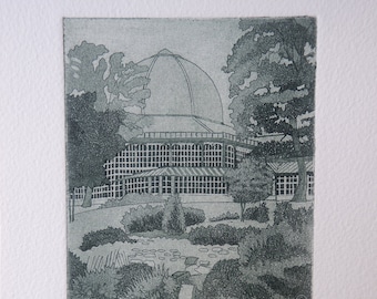 Pavilion Gardens, Buxton - Original Etching Print
