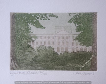 Lyme Hall, Cheshire - Original Etching Print