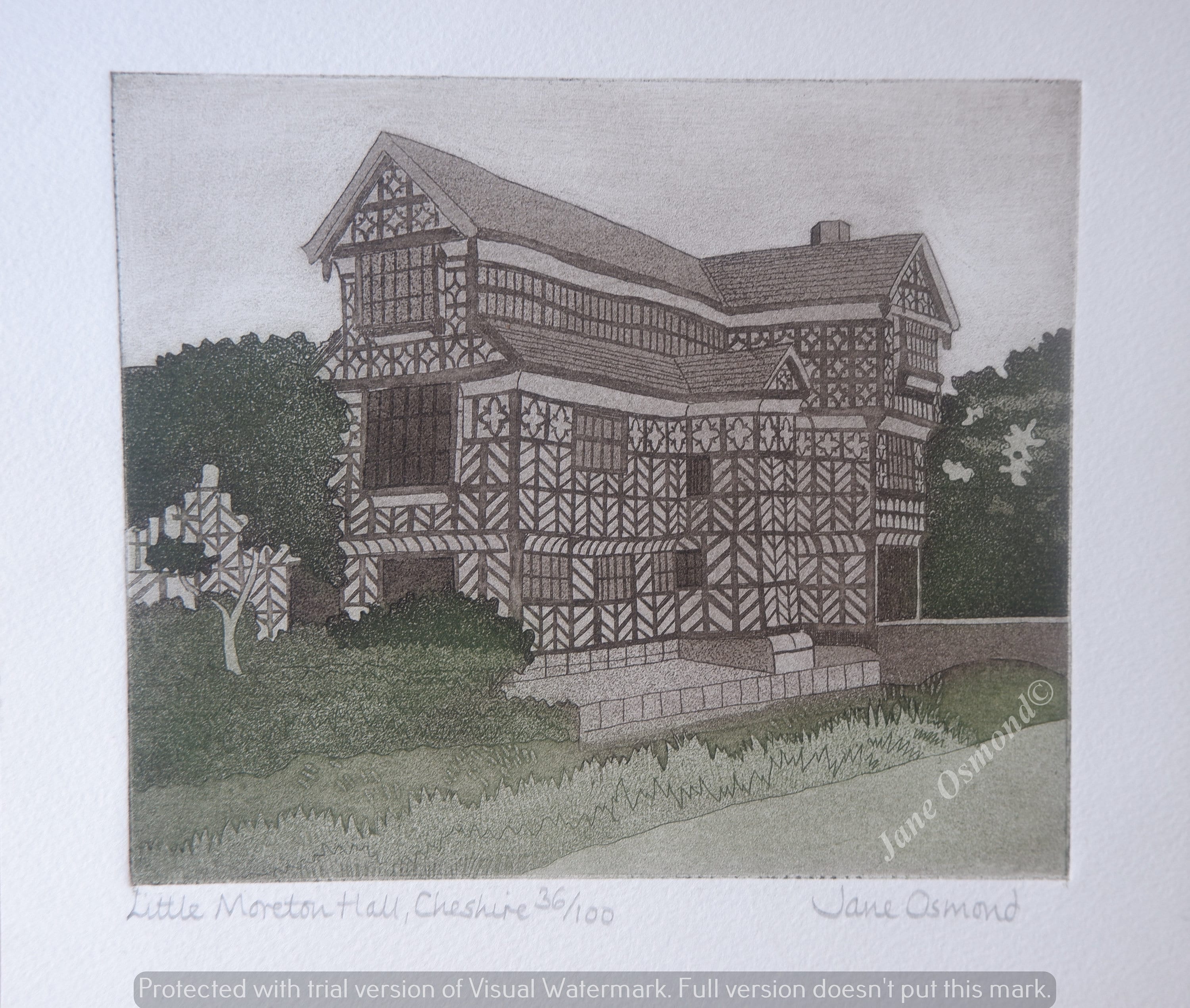 Little Moreton Hall - Original Etching Print