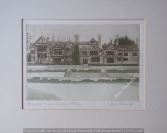 Bramhall Hall, Cheshire - Original Etching Print
