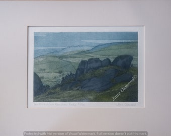 The Roaches from Ramshaw Rocks - Original Etching Print