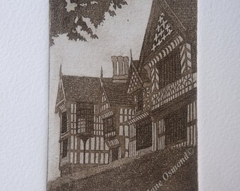 Bramall Hall - Original Etching Print